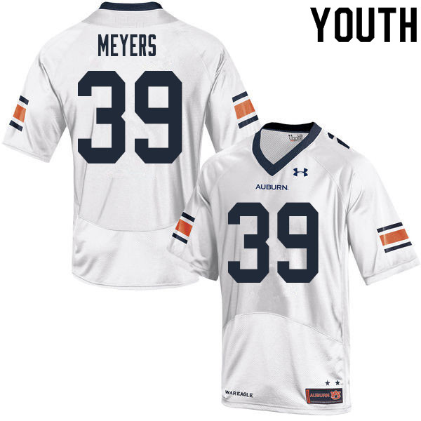 Youth #39 Marshall Meyers Auburn Tigers College Football Jerseys Sale-White - Click Image to Close